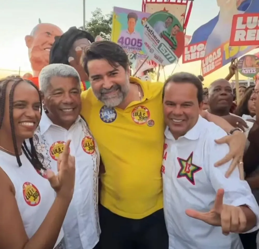 Ao lado de Jerônimo, André marcou presença na caminhada