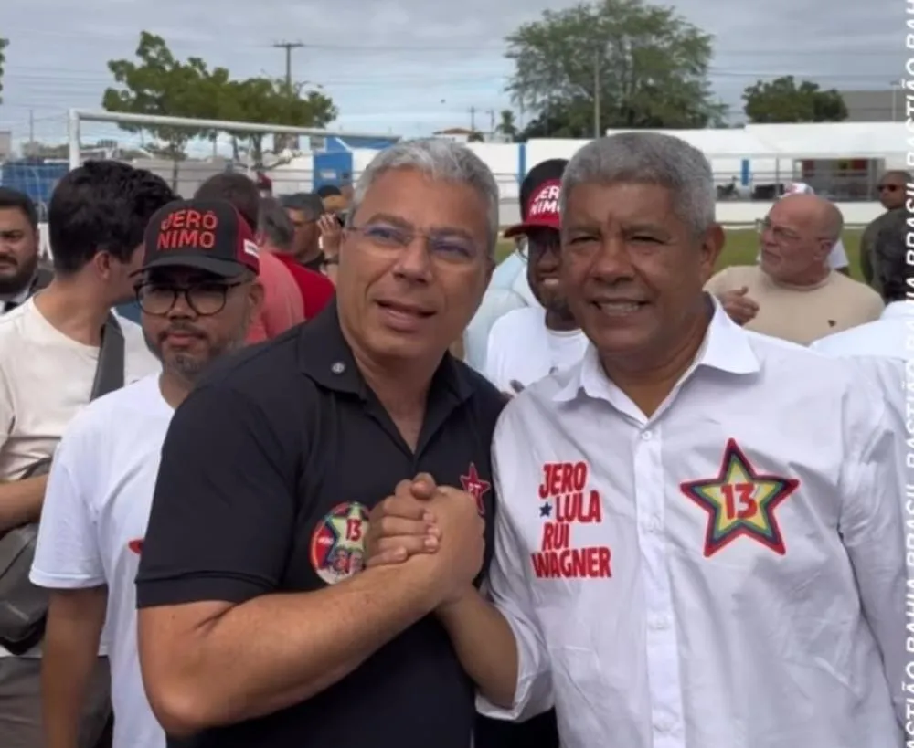 O governador Jerônimo Rodrigues e o coordenador Ângelo Santana