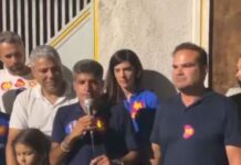 ACM Neto foi à ‘Rua do Rio’ encontrar Ângelo Santana