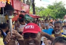 Bira do SINDTICCC prestigia Passagem do fogo simbólico em Camaçari