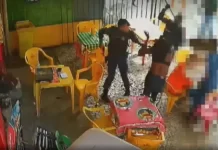 Vídeo: Mulher é agredida com cassetete por guarda civil em bar de Salvador