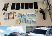 Arma de fogo e carros roubados são apreendidos pela PM em São Sebastião do Passé